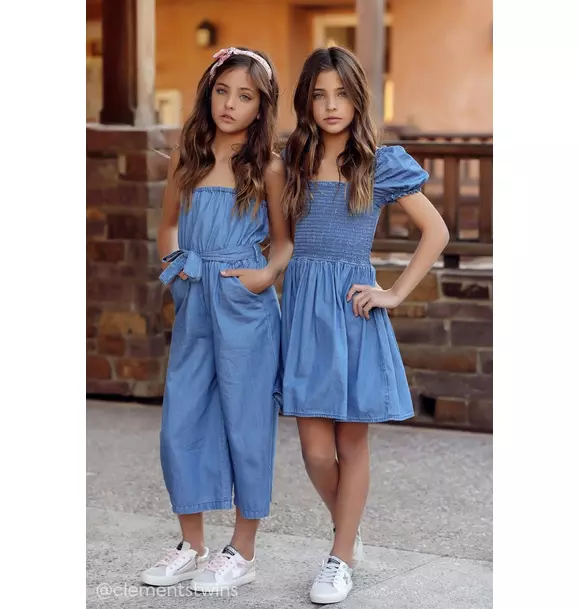 Chambray Smocked Dress image number 1